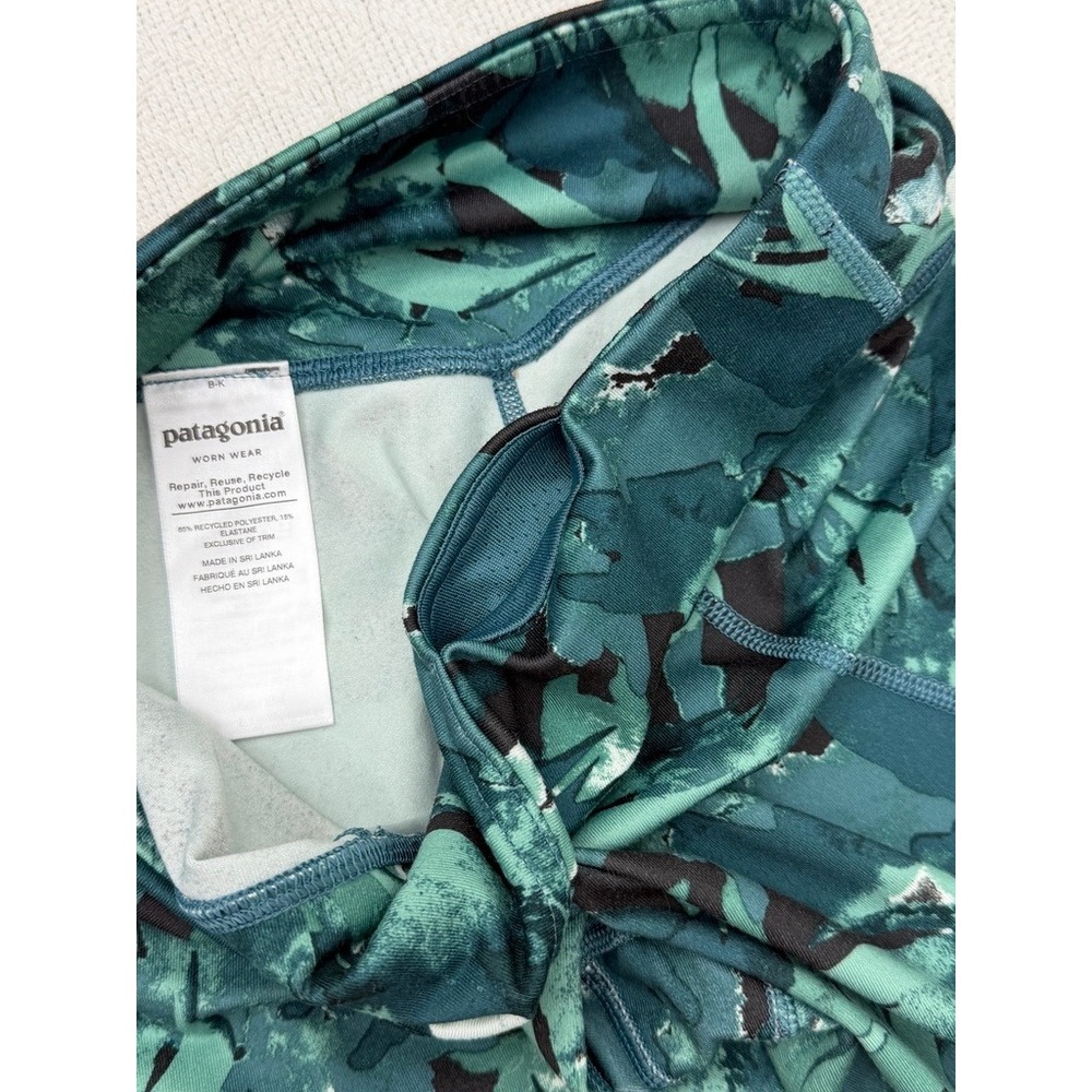 Patagonia Womens Teal Abstract Print Sports Bra and Cropped Leggings Set Small - Picture 7 of 14